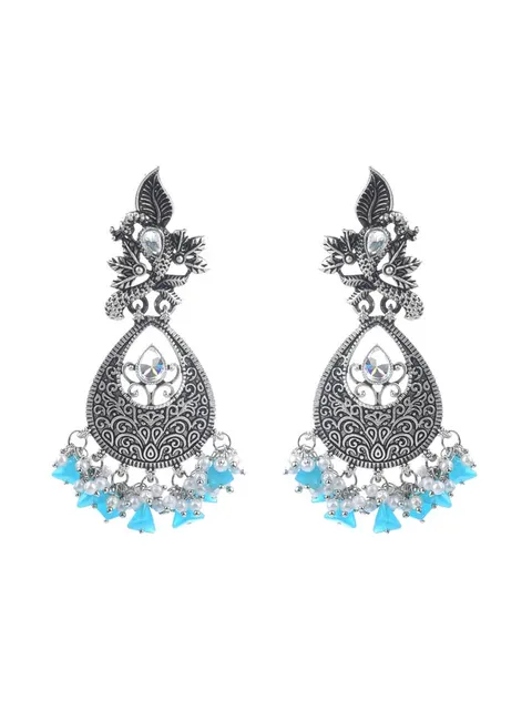 Antique Earrings in Oxidised Silver finish - CNB9690