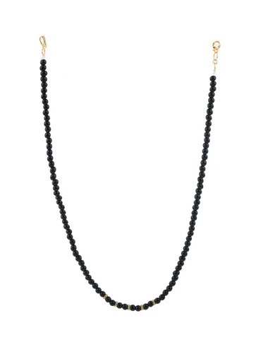 Traditional Mala in Black color and Gold finish - CNB9583