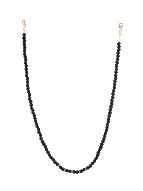 Traditional Mala in Black color and Gold finish - CNB9583