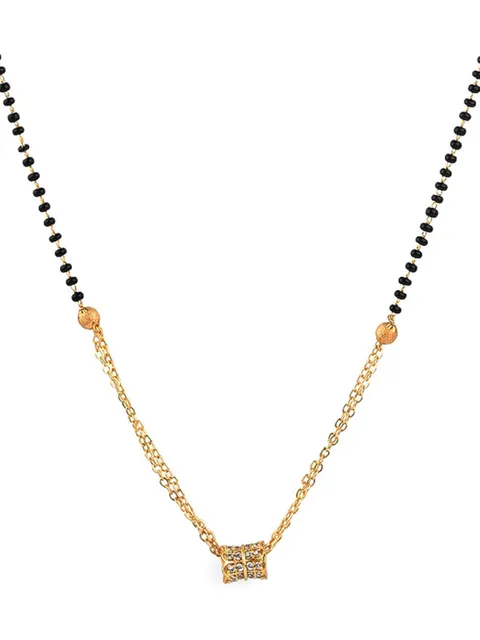 AD / CZ Single Line Mangalsutra in Gold finish - CNB10331