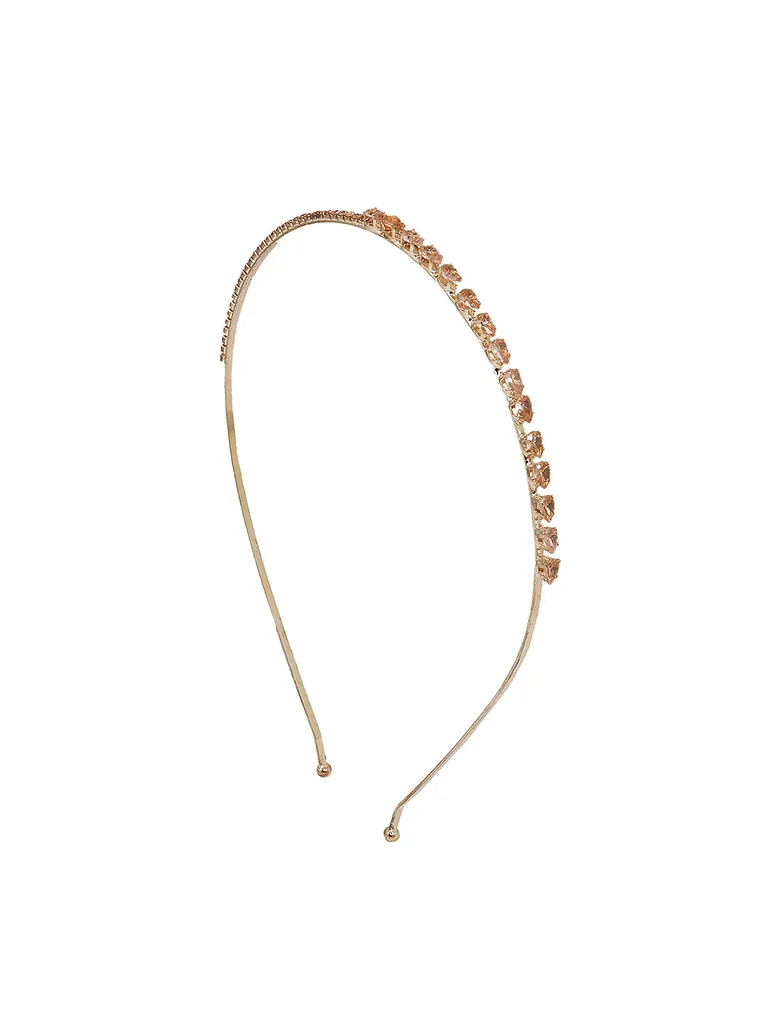 Fancy AD Hair Band in Golden Finish - CNB10050