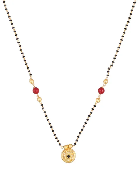 Traditional Single Line Mangalsutra in Gold finish - MT331