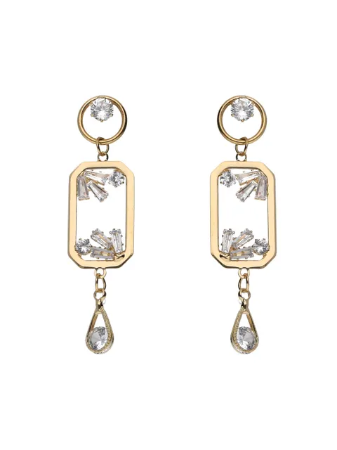 AD / CZ Earrings in Gold finish - CNB6355