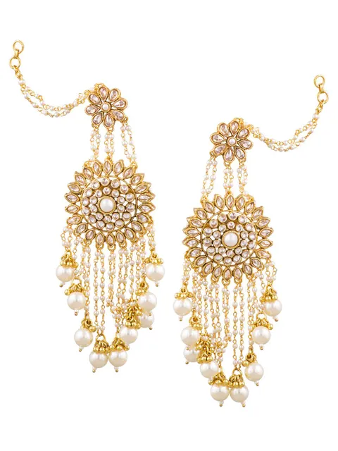 Traditional Long Earrings in Gold finish - MT288