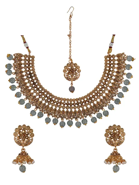 Antique Necklace Set in Gold finish - CNB6598