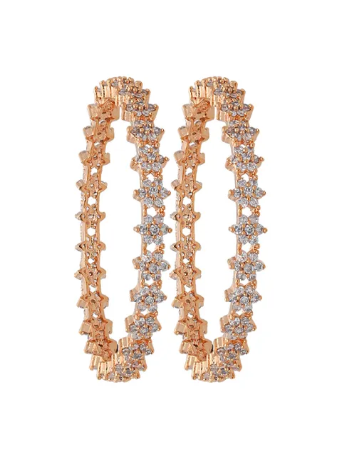 AD / CZ Bangles in Rose Gold finish - CNB5055