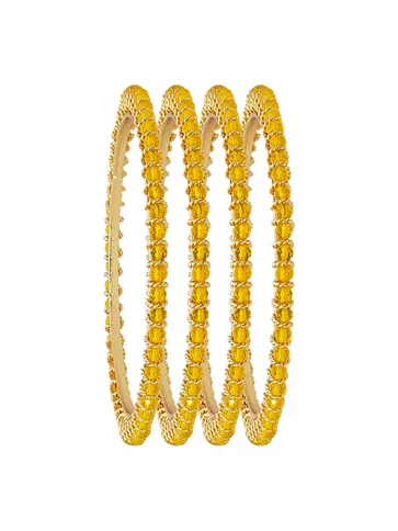 Crystal Bangles Set in Gold Finish - CNB3124
