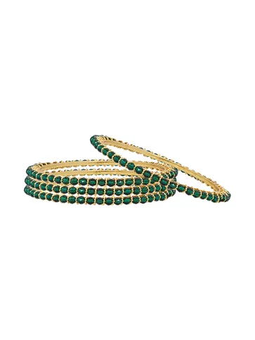 Crystal Bangles Set in Gold Finish - CNB3142