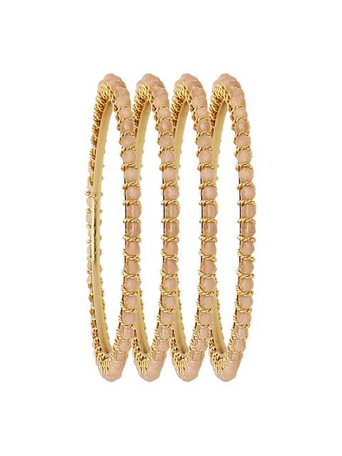 Crystal Bangles Set in Gold Finish - CNB3166