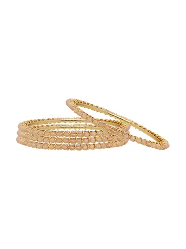 Crystal Bangles Set in Gold Finish - CNB3166