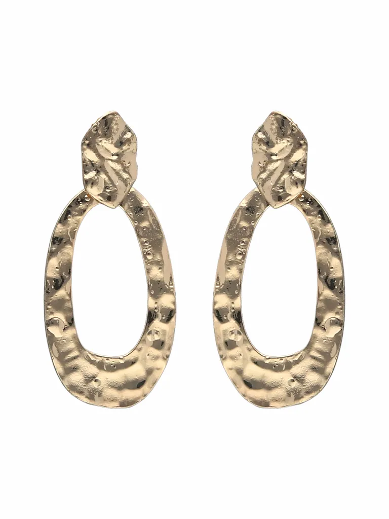 Western Long Earrings in Gold finish - S29837