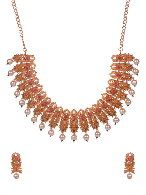 Antique Necklace Set in Gold finish - S30356