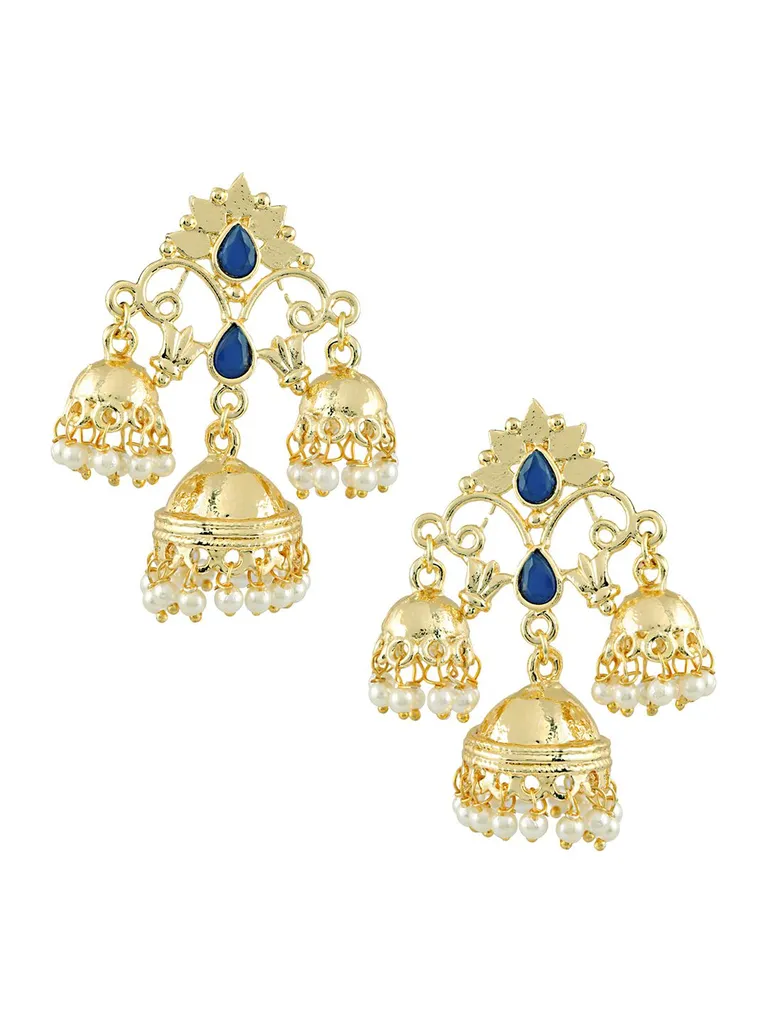 Traditional Jhumka Earrings in Gold finish - S19834