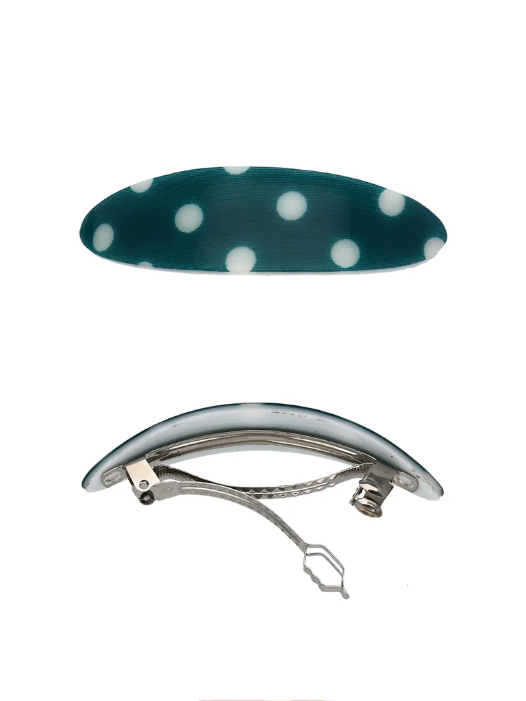 Printed Hair Clip in Assorted color and Rhodium finish - NIH602