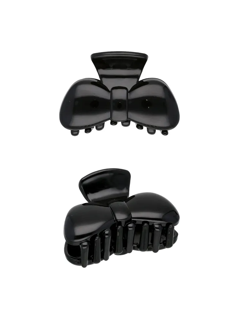 Plain Butterfly Clip in Glossy Black finish - TAL3608-14