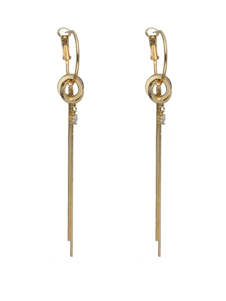 Western Long Earrings in Gold finish - CNB16983