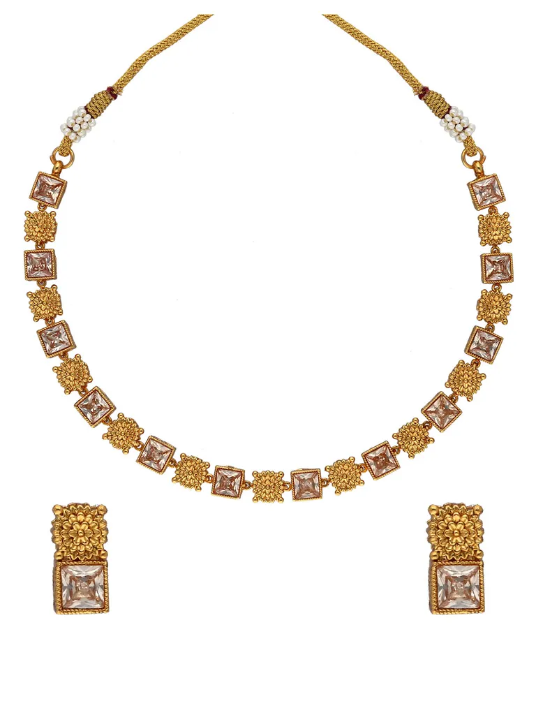 Traditional Necklace Set in Gold finish - AOA7246B