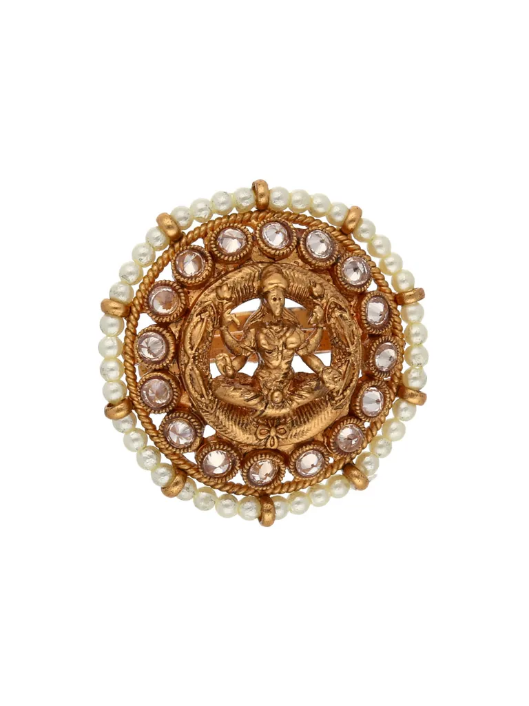 Temple Finger Ring in High Gold finish - SRESAF59LC