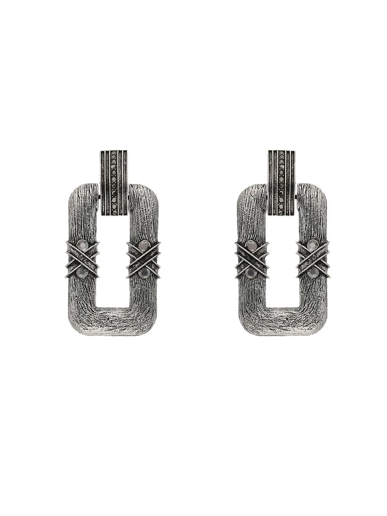 Western Earrings in Oxidised Silver finish - CNB17139