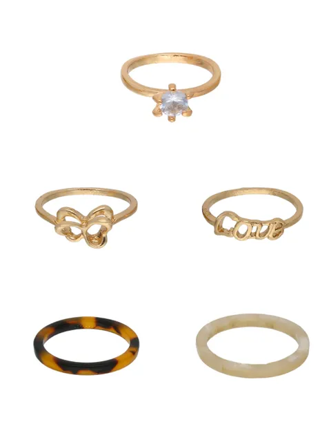 Finger Ring in Assorted color and Gold finish - CNB17036