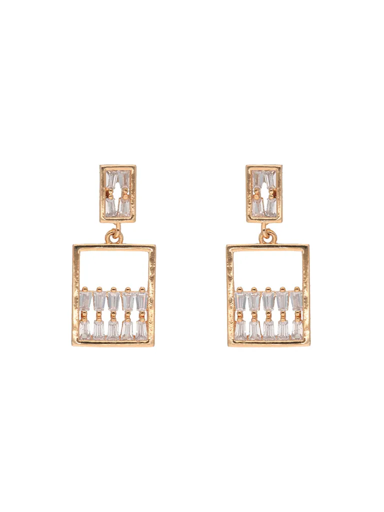 AD / CZ Earrings in Rose Gold finish - AYC844RG