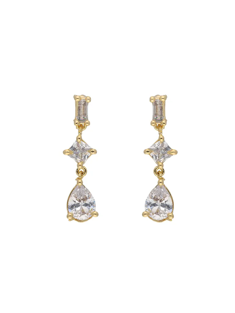 AD / CZ Earrings in Gold finish - AYC846GO