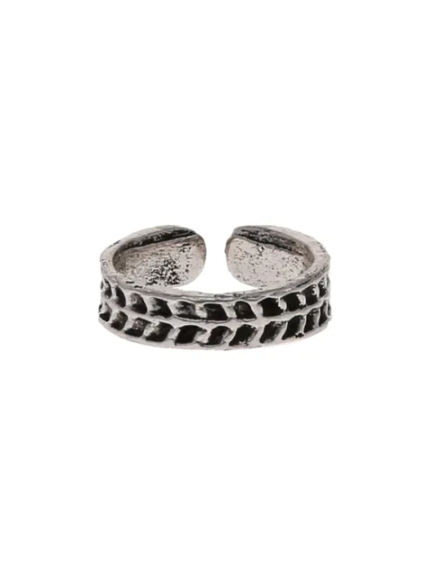Traditional Toe Ring in Oxidised Silver finish - CNB19047