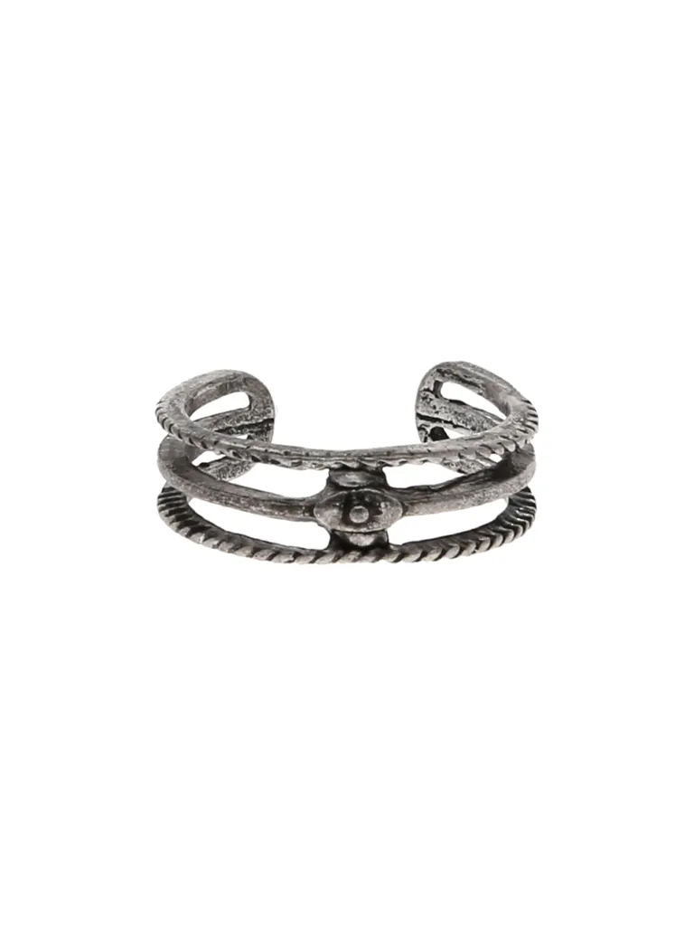 Traditional Toe Ring in Oxidised Silver finish - CNB19046