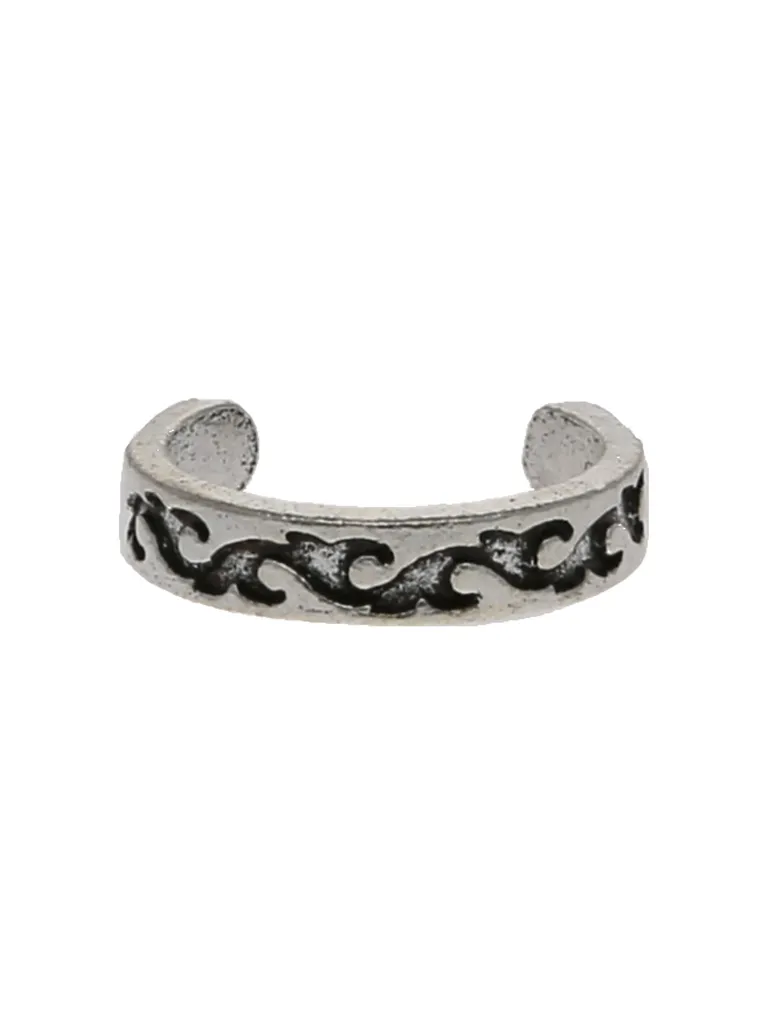 Traditional Toe Ring in Oxidised Silver finish - CNB19052
