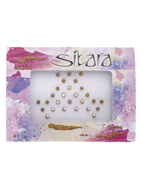 Traditional Bindis in LCT/Champagne & White color - DAR00112