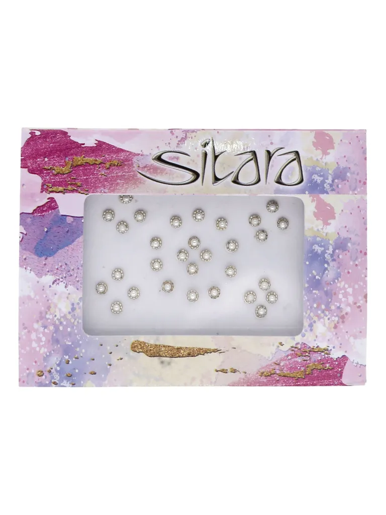 Traditional Bindis in White color - SUR00013