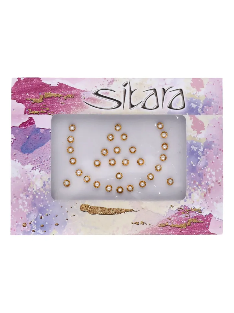Traditional Bindis in White color - SUR00012