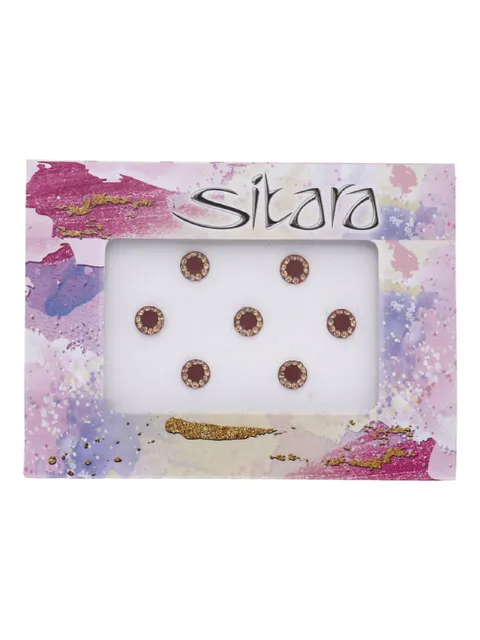 Traditional Bindis in Maroon color - SUR00027