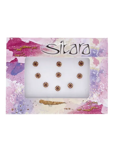Traditional Bindis in Maroon color - SURSUN00034