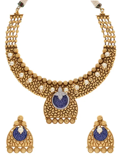 Antique Necklace Set in Gold finish - S32500