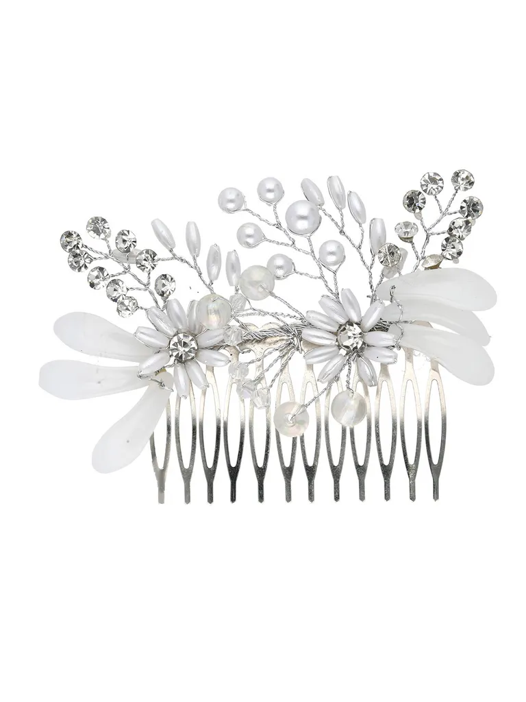 Fancy Comb in Rhodium finish - ARE1005A