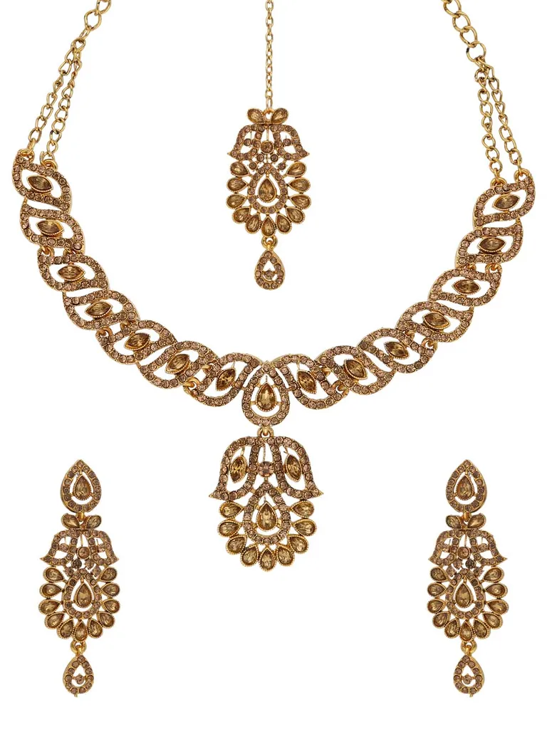 Traditional Necklace Set in Gold finish - SHA1158GO