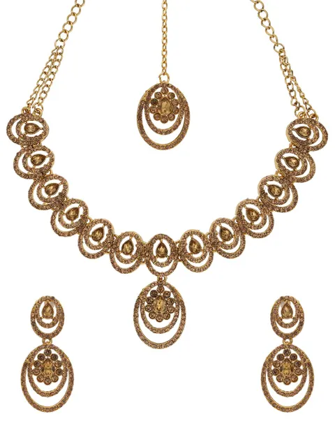 Traditional Necklace Set in Gold finish - SHA1161GO