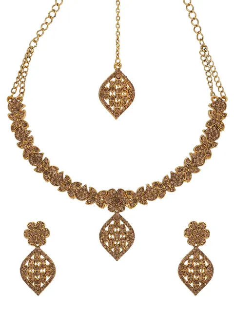 Traditional Necklace Set in Gold finish - SHA1173GO
