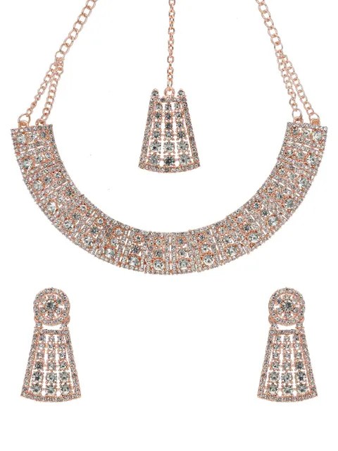 Traditional Necklace Set in Rose Gold finish - SHA4069RG