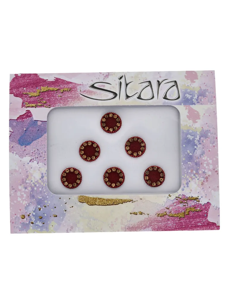 Traditional Bindis in Maroon color - CNB20840