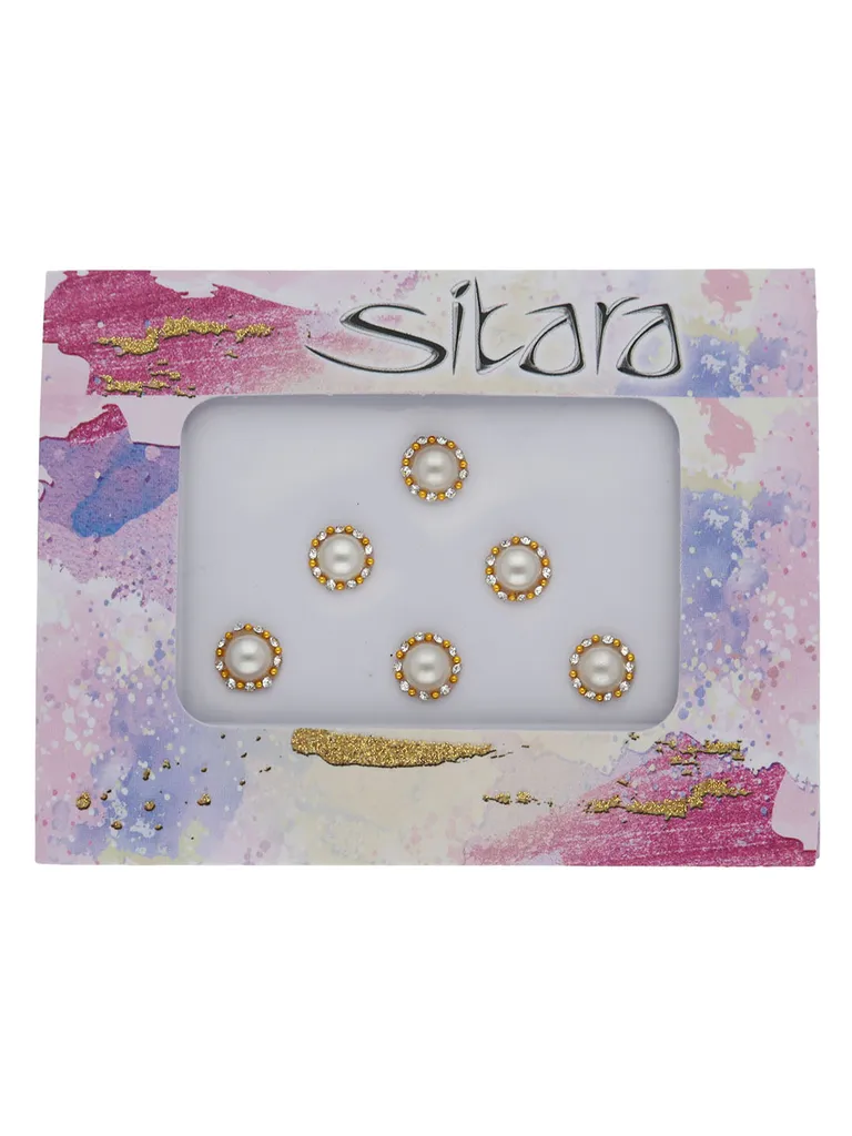 Traditional Bindis in White color - SUR