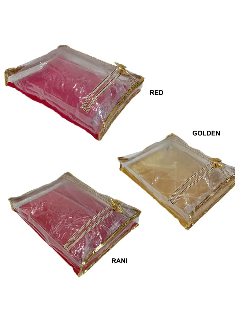 PVC Transparent Saree Cover with Satin Material - SC-122