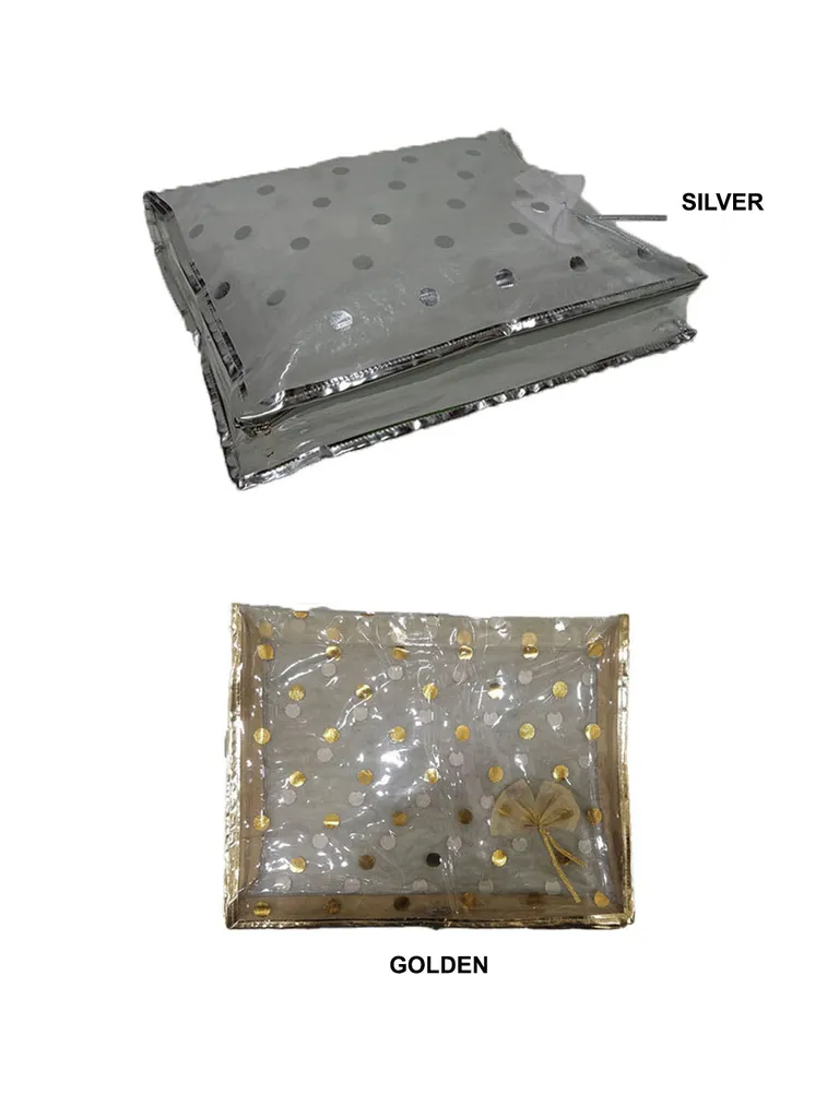 PVC Transparent Saree Cover with Net Tissue Material - SC-134
