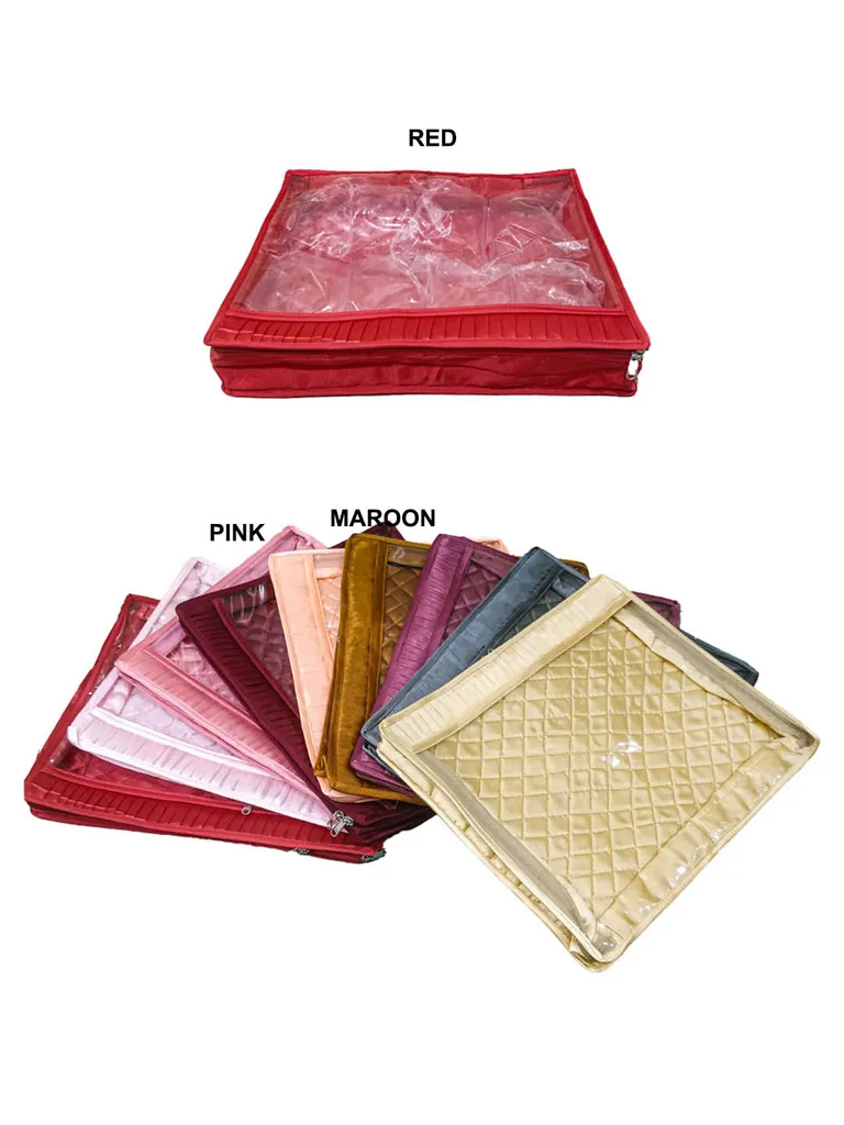 PVC Transparent Saree Cover with Satin Material - SC-136