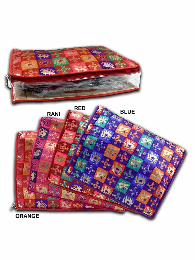 PVC Transparent Saree Cover with Flower Print - SC-140