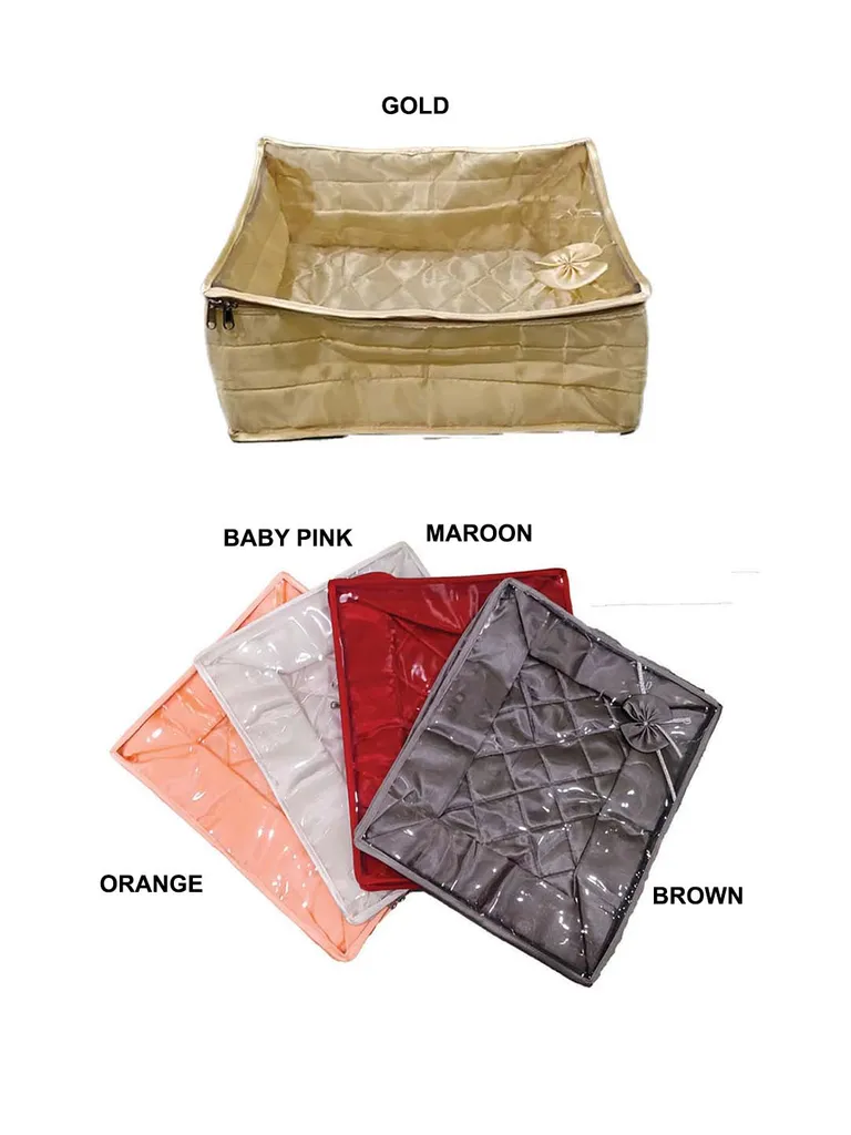 PVC Transparent Saree Cover with Satin Material - SC-242(A)