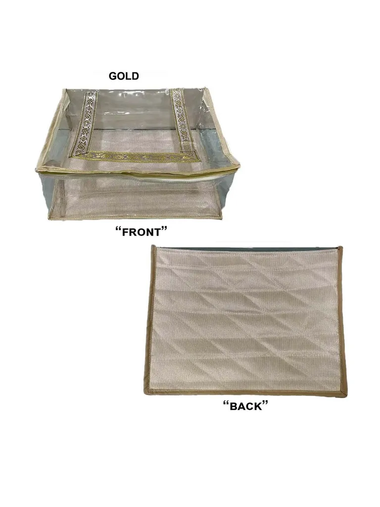 PVC Transparent Saree Cover with Satin Material - SC-239(A)
