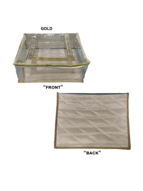 PVC Transparent Saree Cover with Satin Material - SC-239(A)
