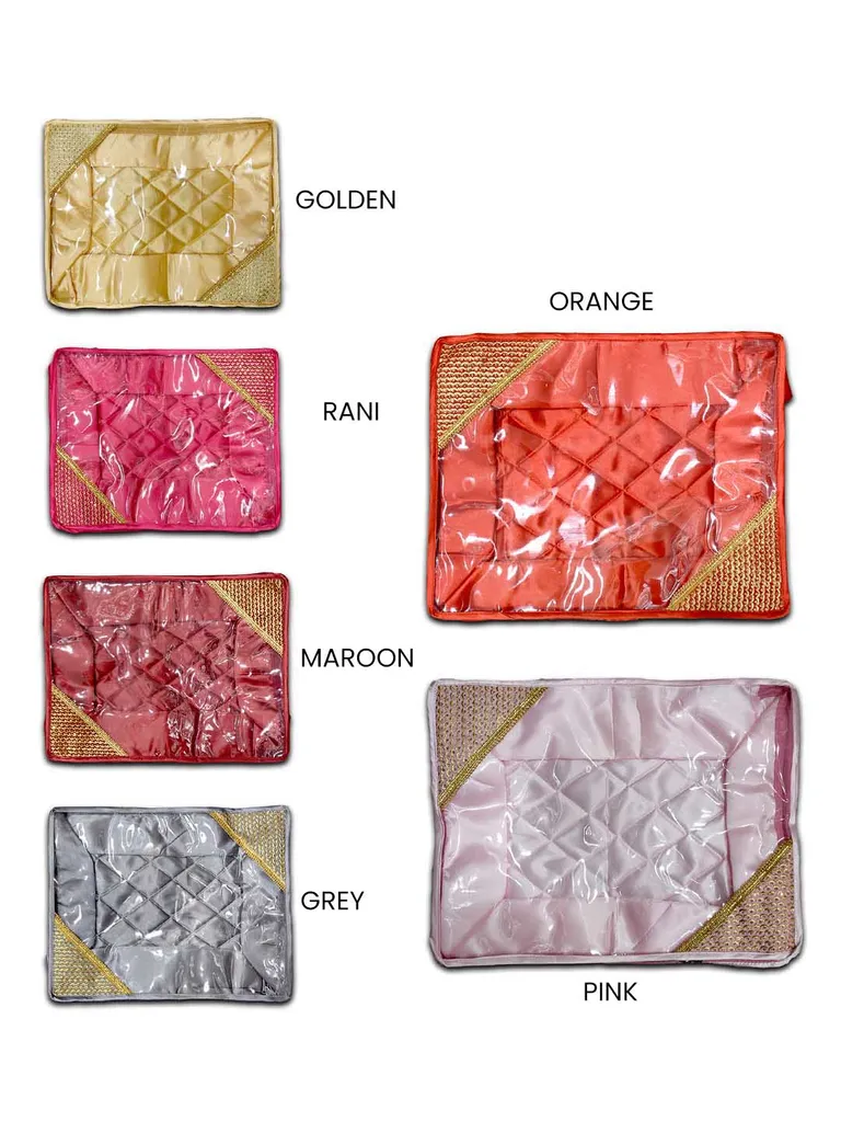 PVC Transparent Saree Cover with Satin Material - SC-279